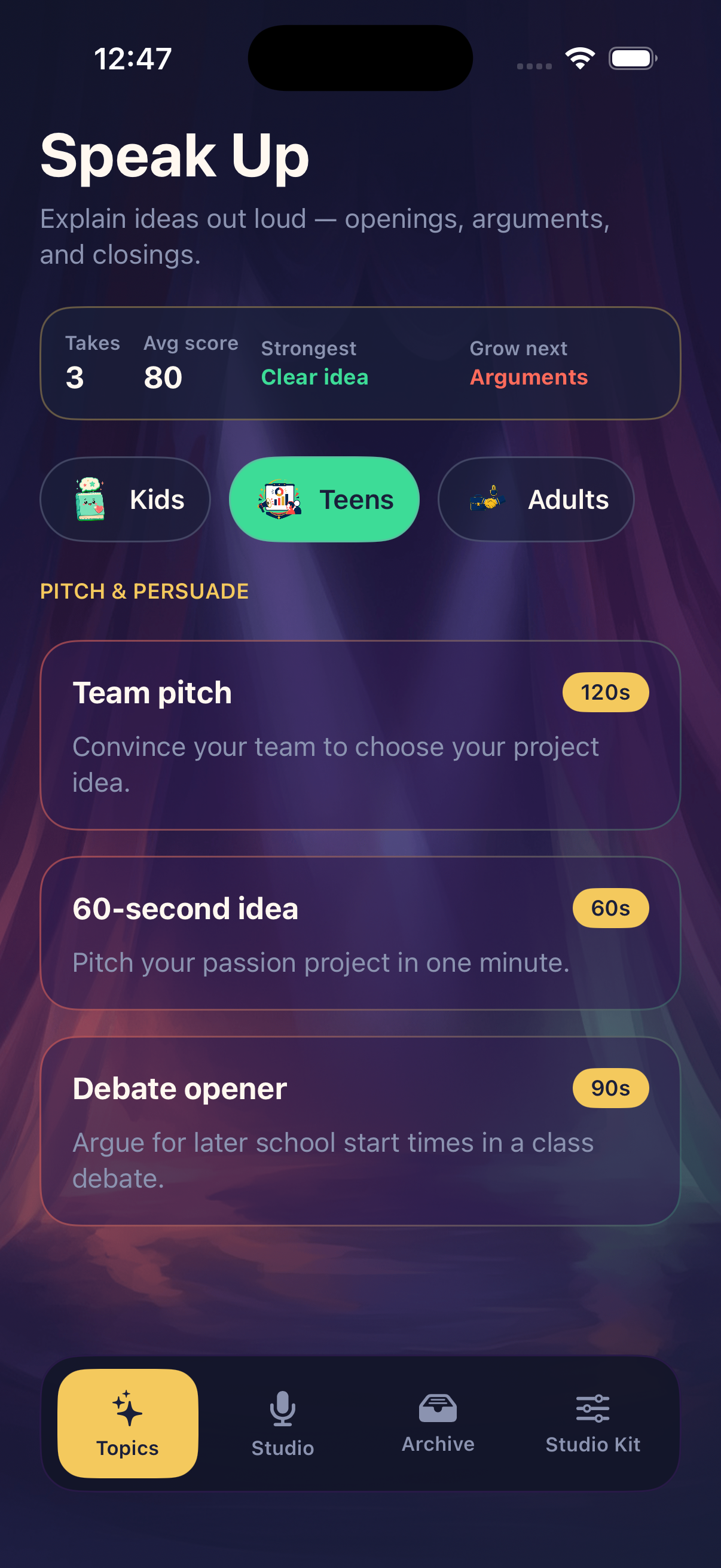 Topics for teens