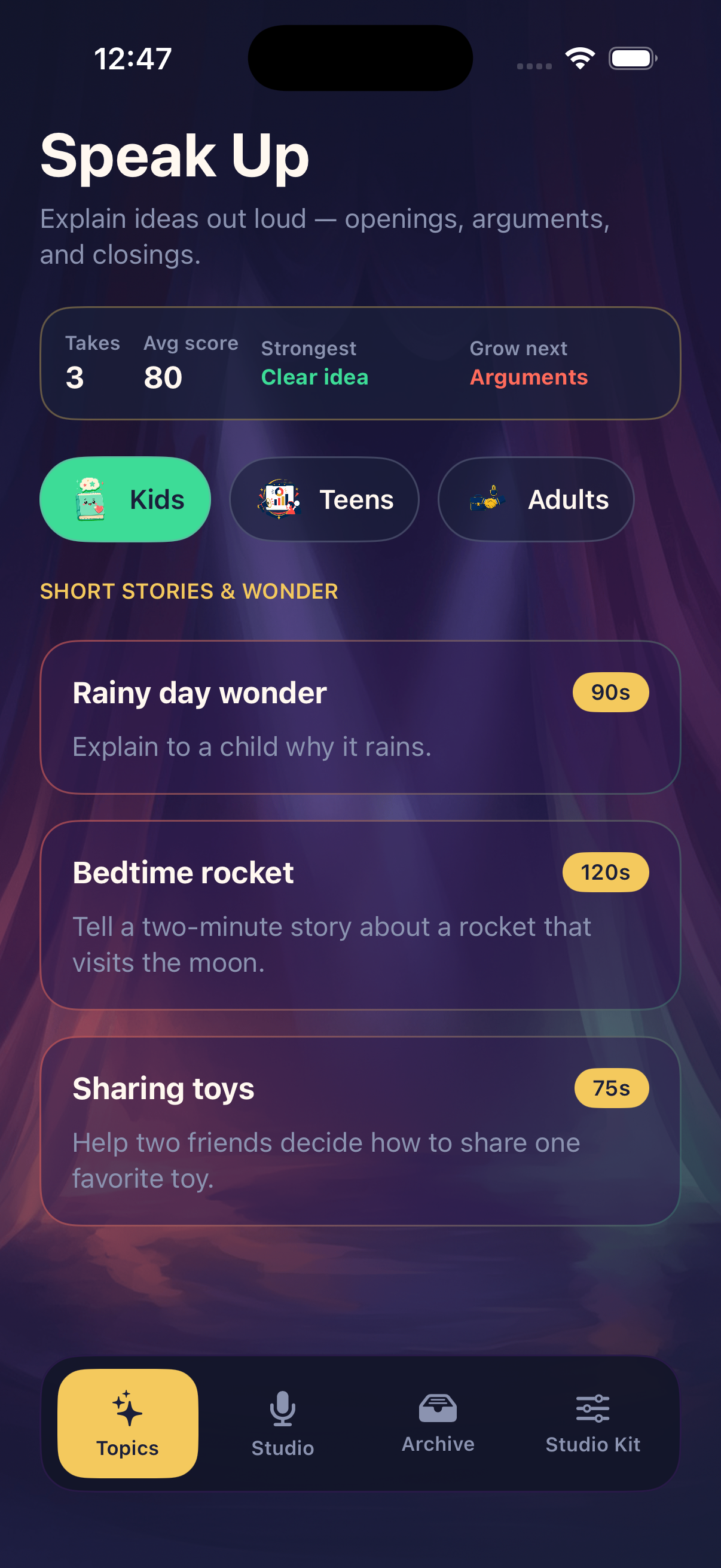 Topics for kids